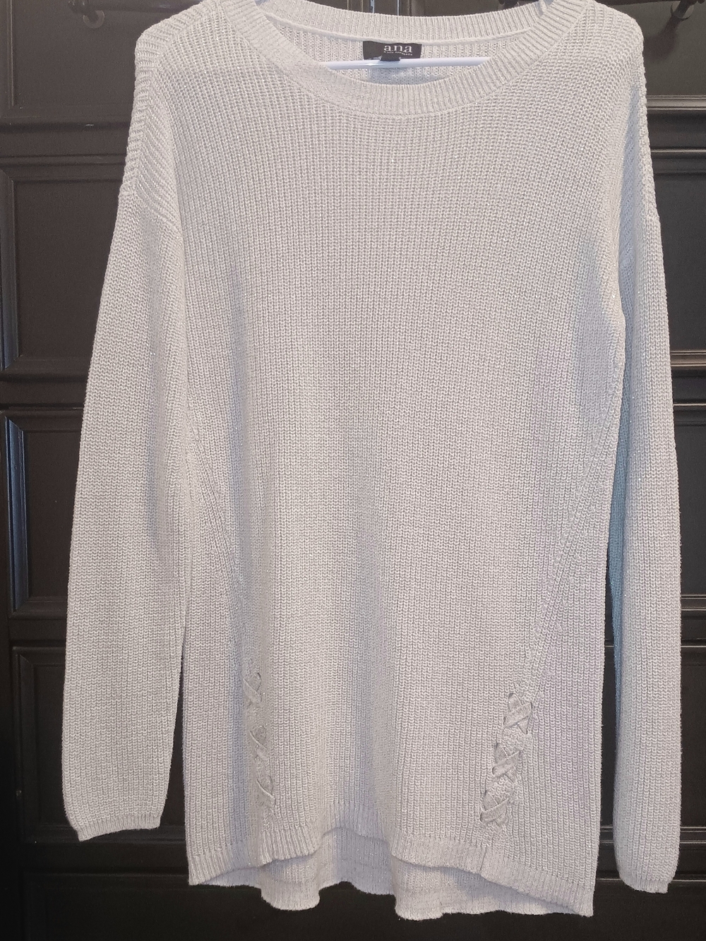 a.n.a Light Gray Knit Crewneck Sweater